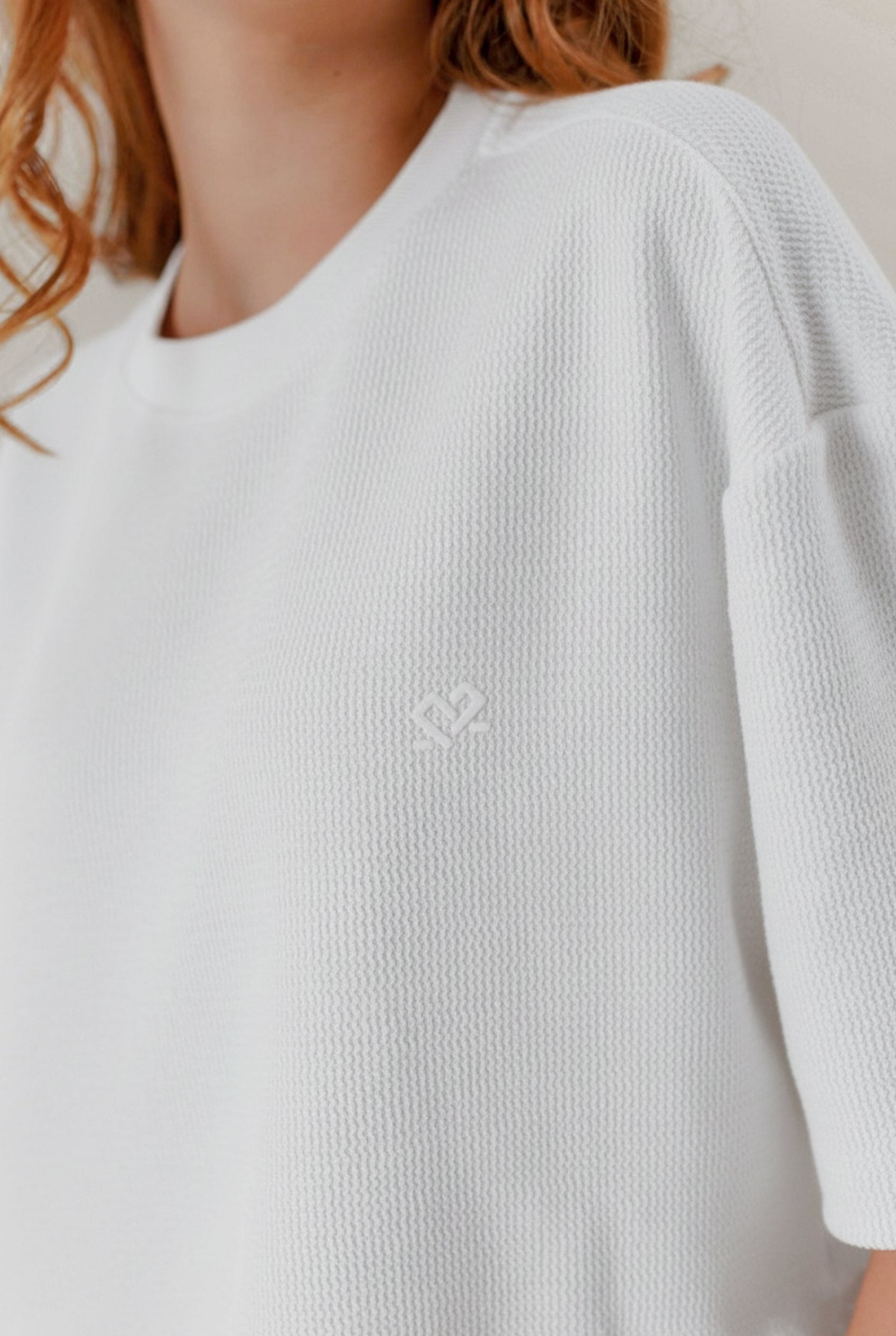 Texture T-shirt Oversized Dama