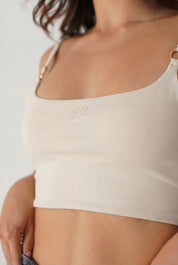 Top Corto Con Argolla Slim Fit Dama