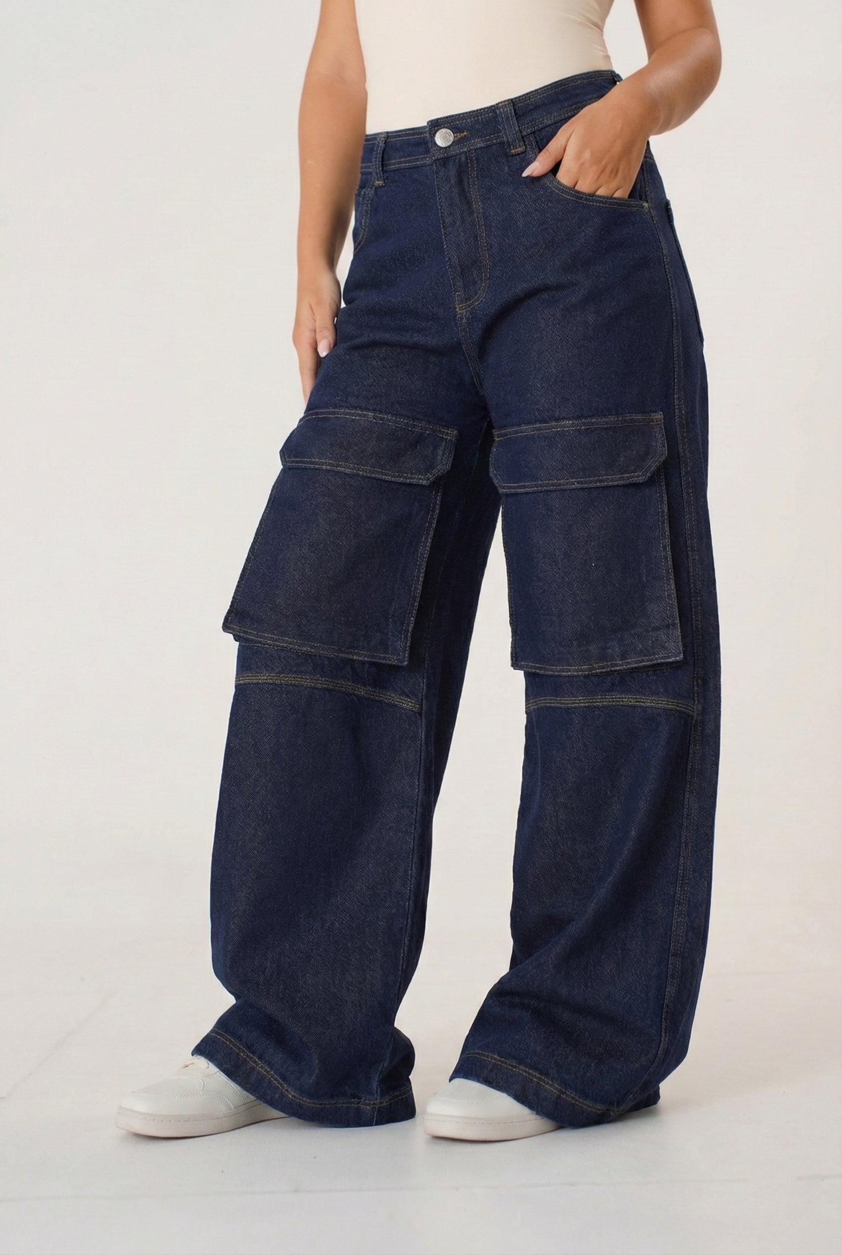Jean Cargo Wide Leg Dama
