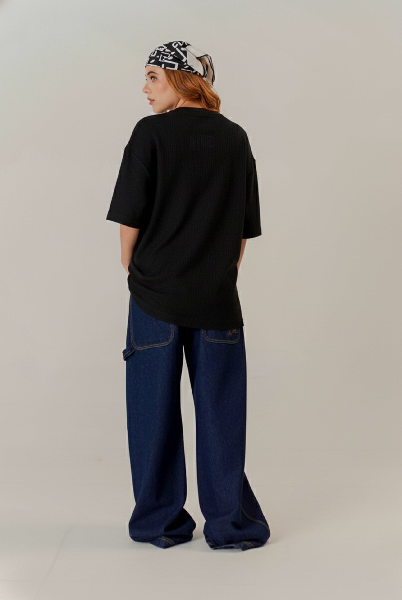 Texture T-shirt Oversized Dama