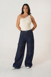 Jean Cargo Wide Leg Dama