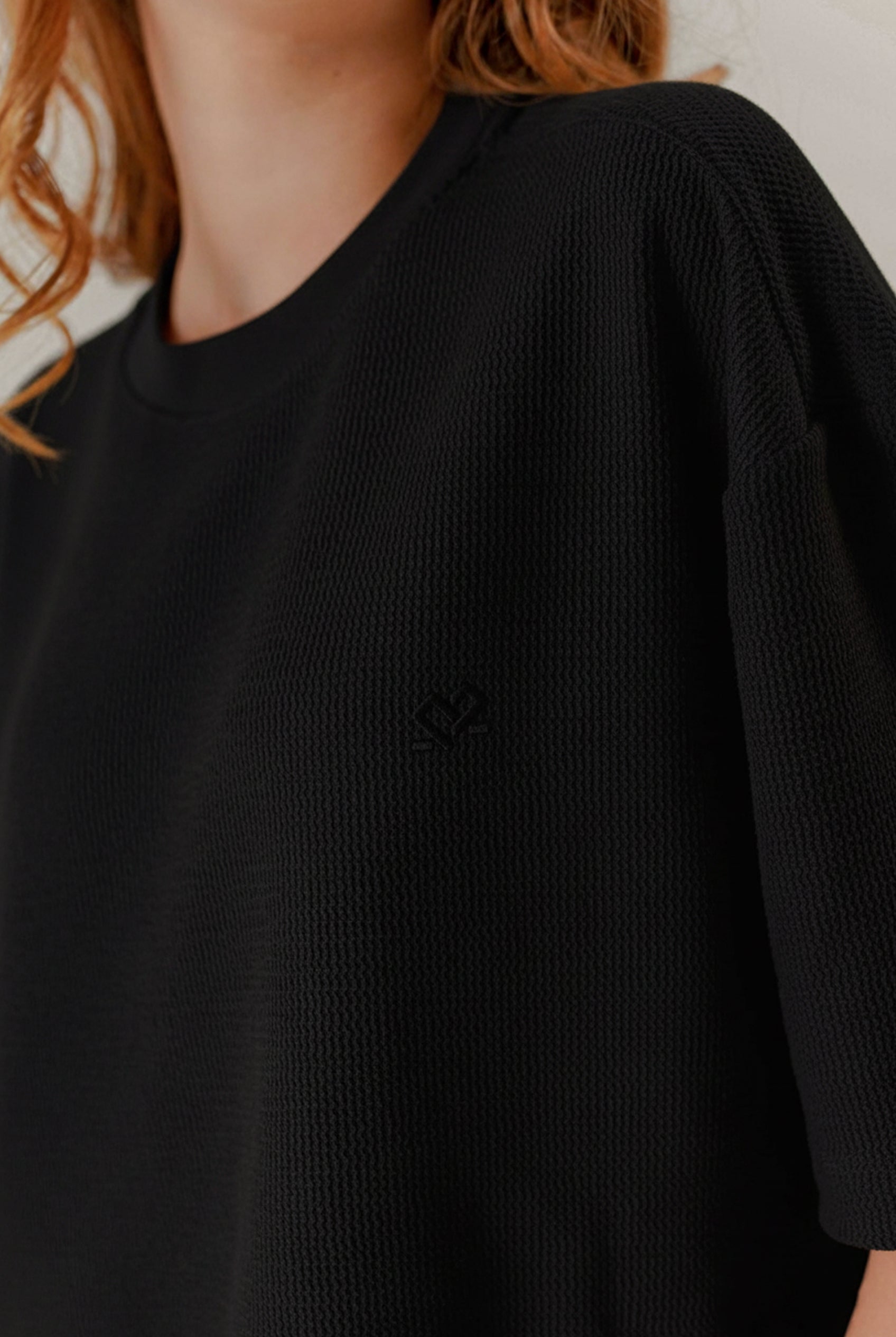 Texture T-shirt Oversized Dama