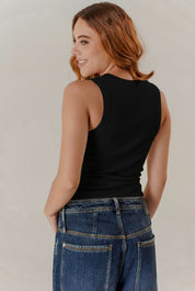 Top Manga Sisa Slim Fit Dama