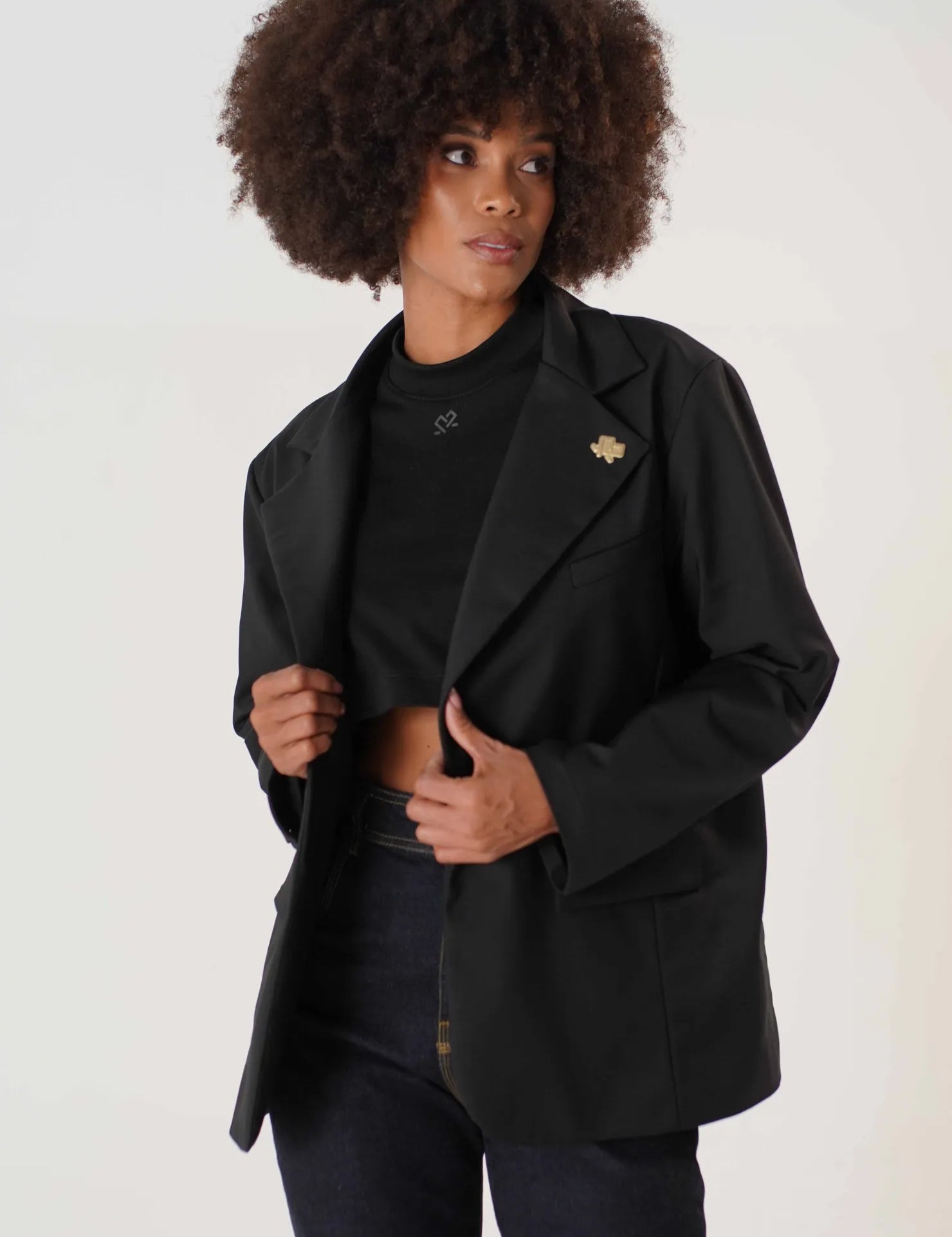 BLAZER OVERSIZED NEGRO