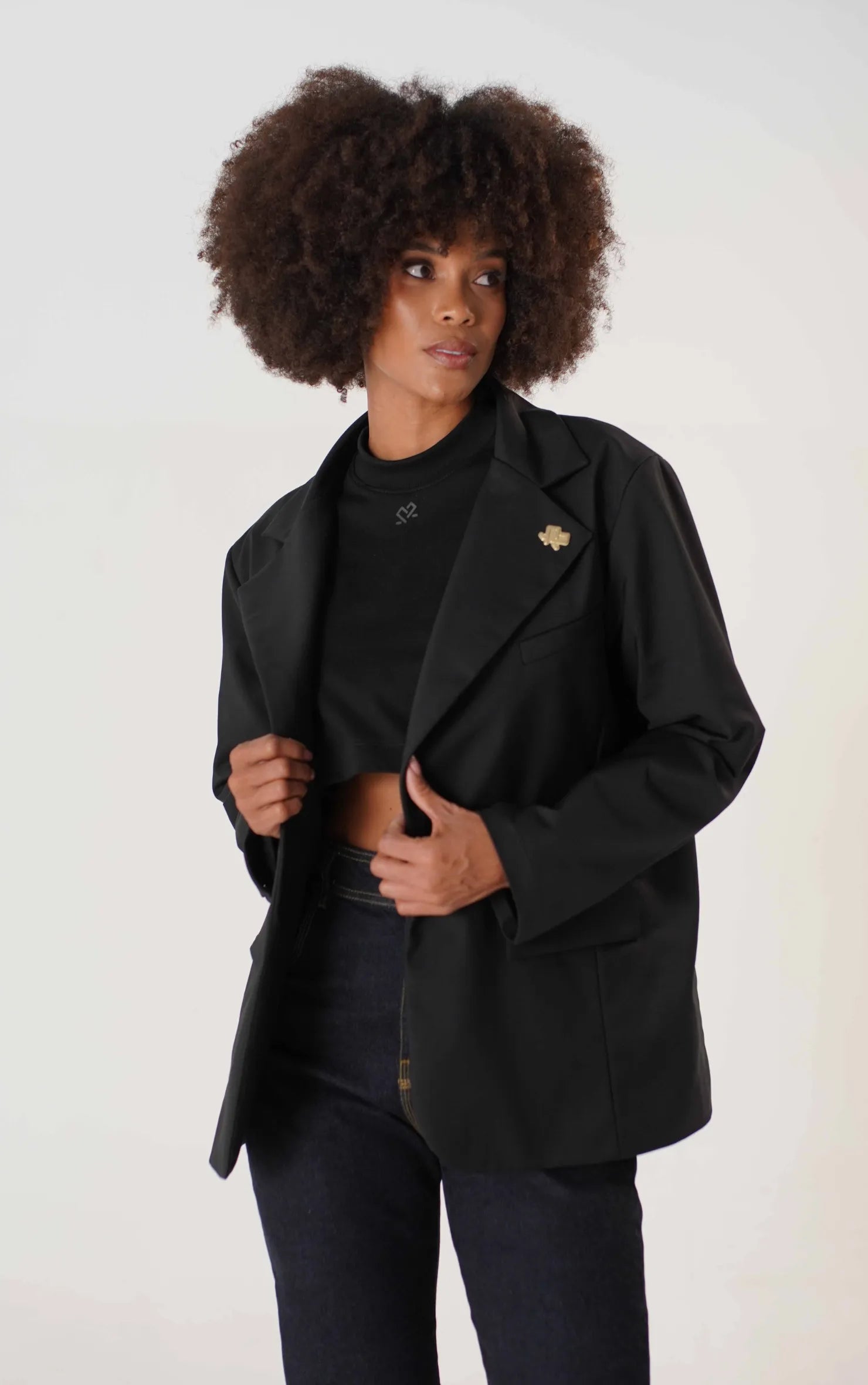BLAZER OVERSIZED NEGRO