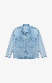 CHAQUETA DENIM TEXTURA REGULAR UNISEX