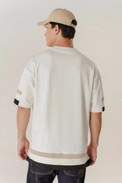 CONTRAST T-SHIRT OVERSIZE HOMBRE