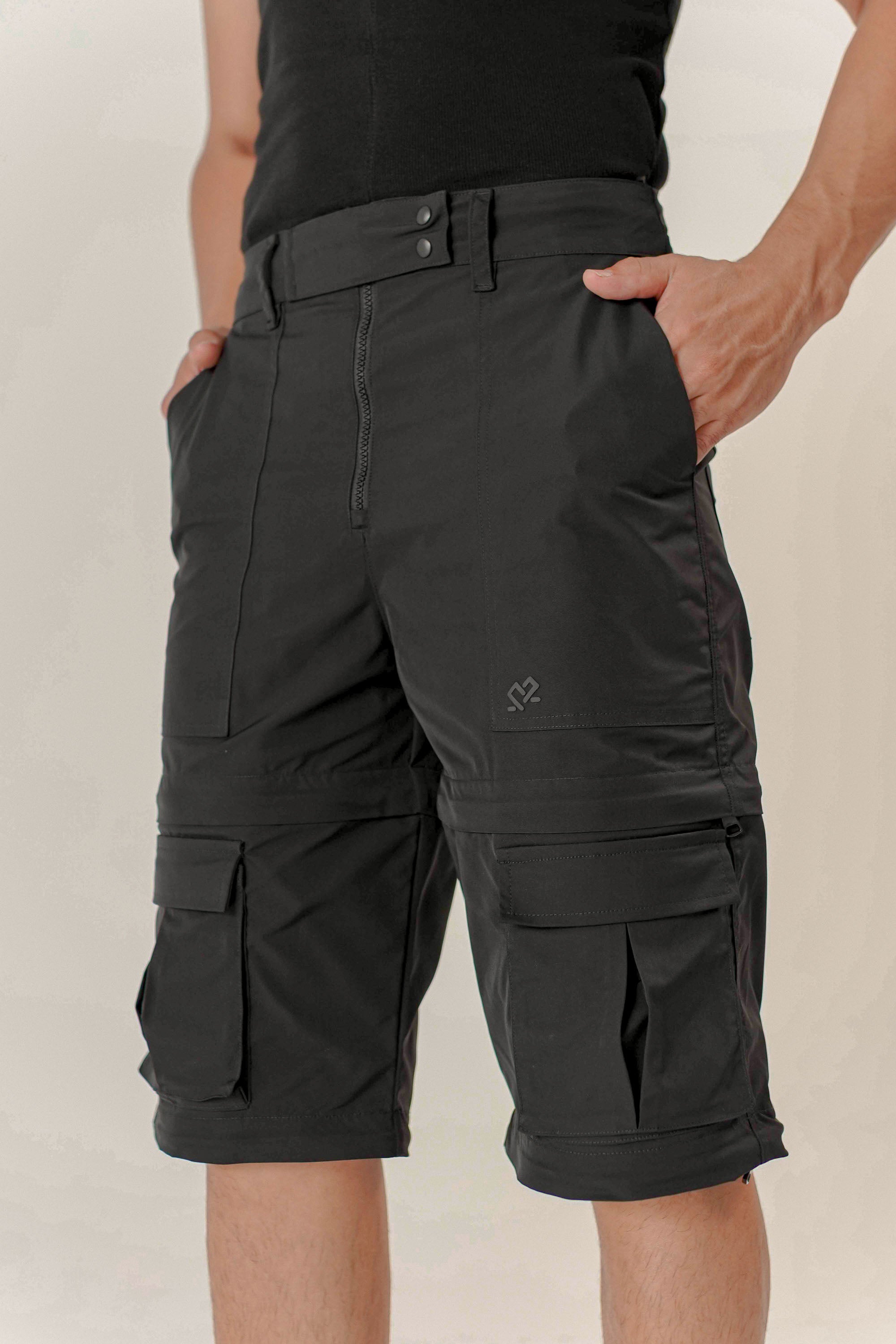 CONVERT 3 IN 1 CARGO PANTS NEGRO REGULAR UNISEX TWO&TWO 