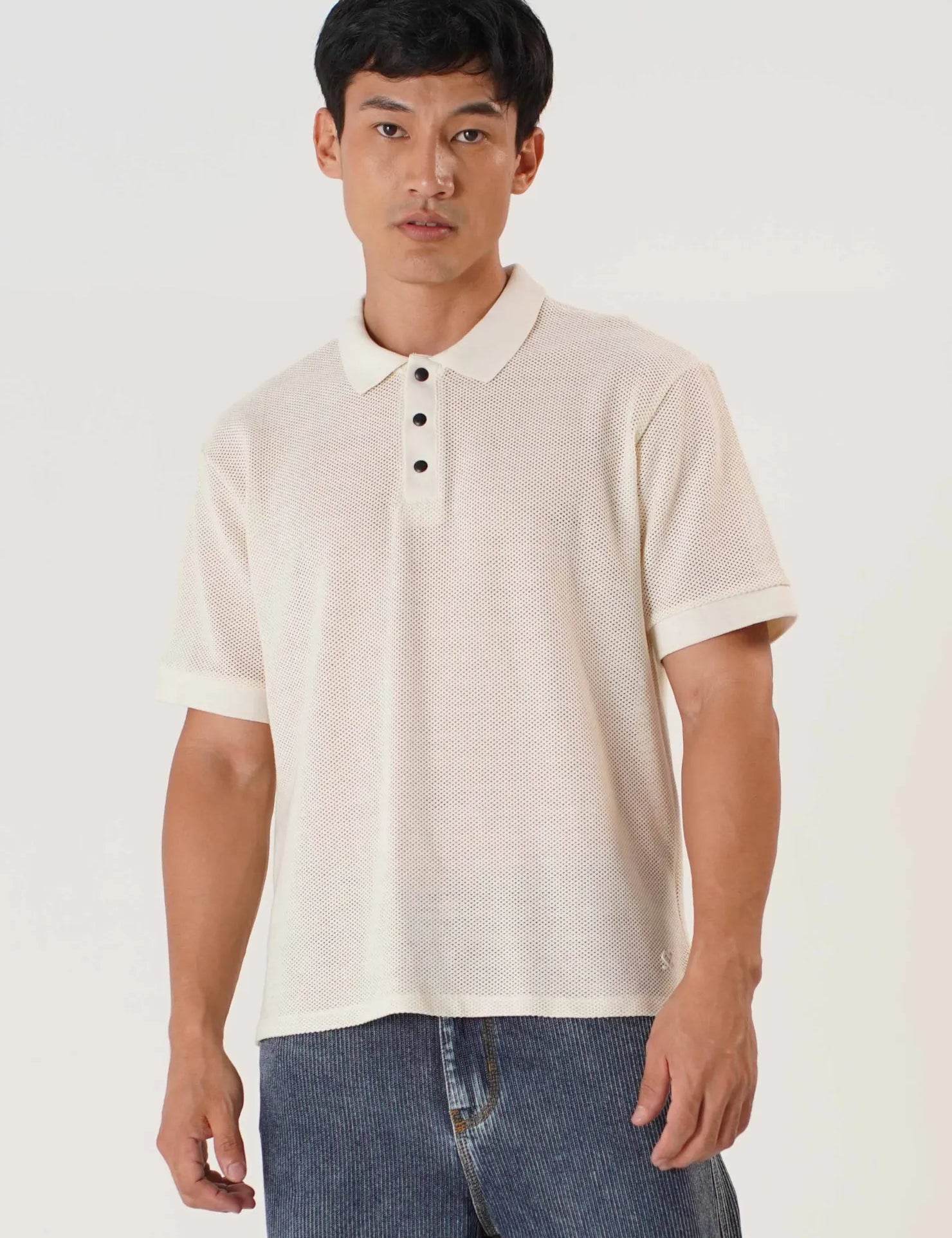 CORE TEXTURE POLO CRUDO REGULAR HOMBRE TWO&TWO