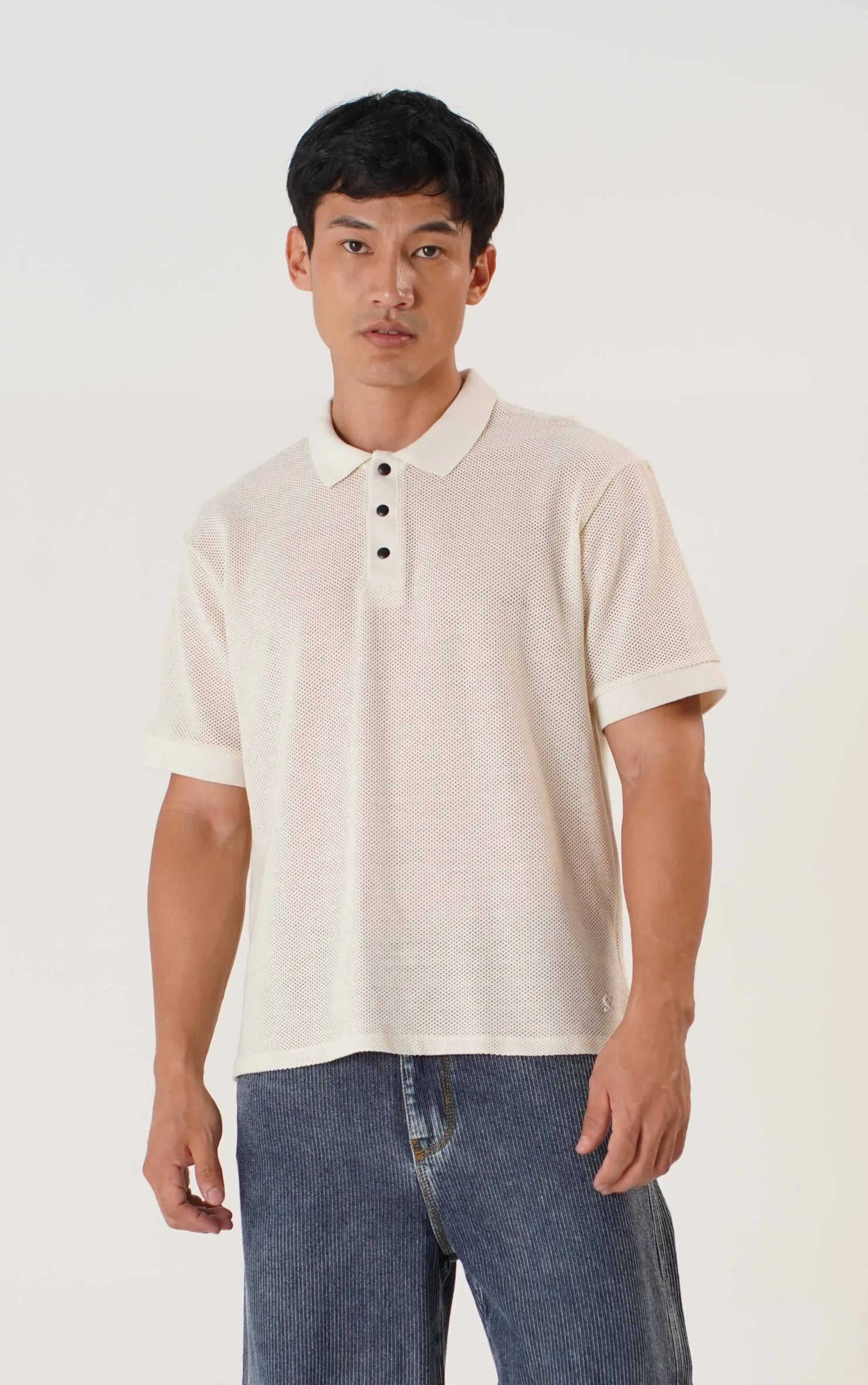 CORE TEXTURE POLO CRUDO REGULAR HOMBRE TWO&TWO