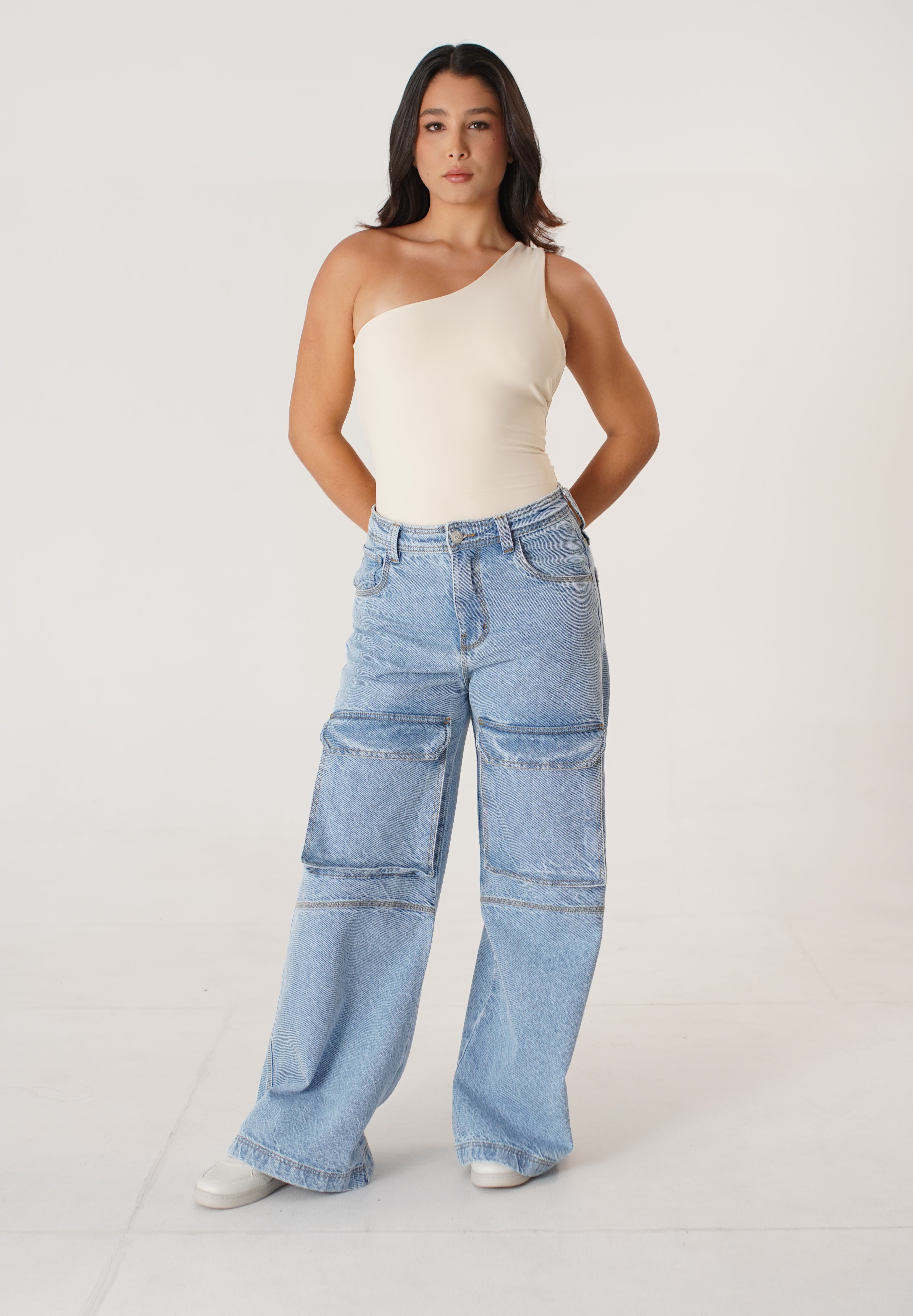 Jean Cargo Wide Leg Dama