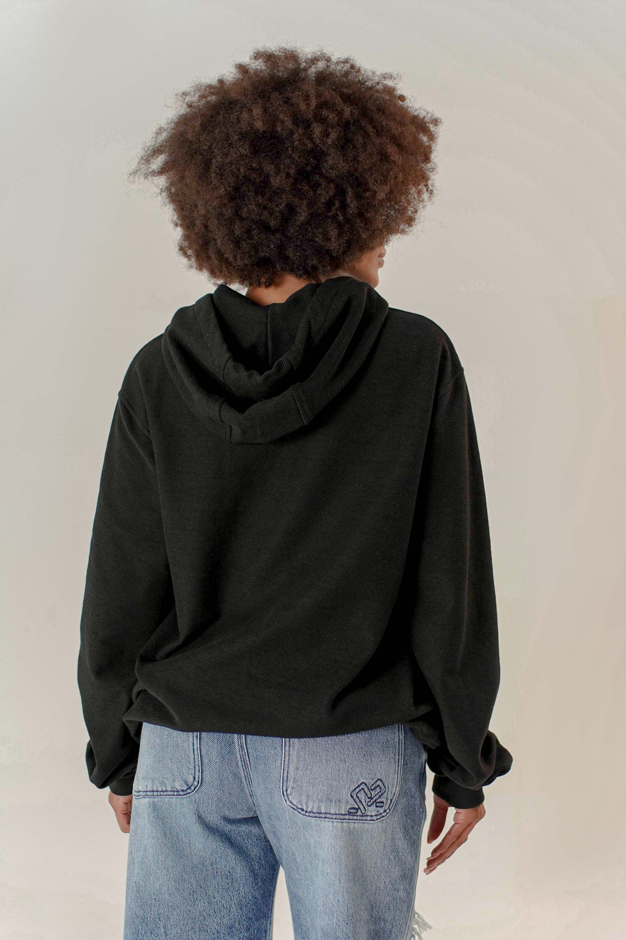 HOODIE OVERSIZE UNISEX NEGRO 1
