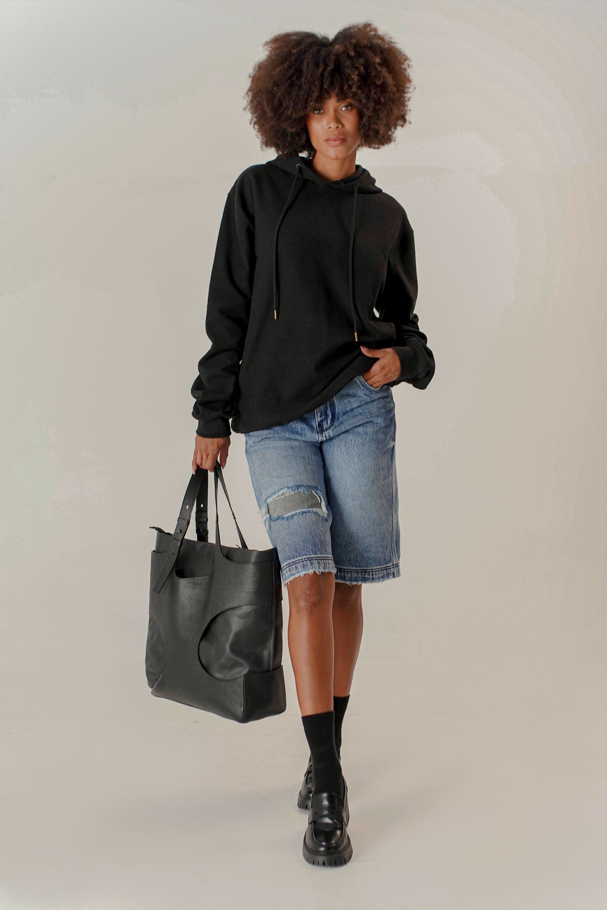 HOODIE OVERSIZE UNISEX NEGRO 