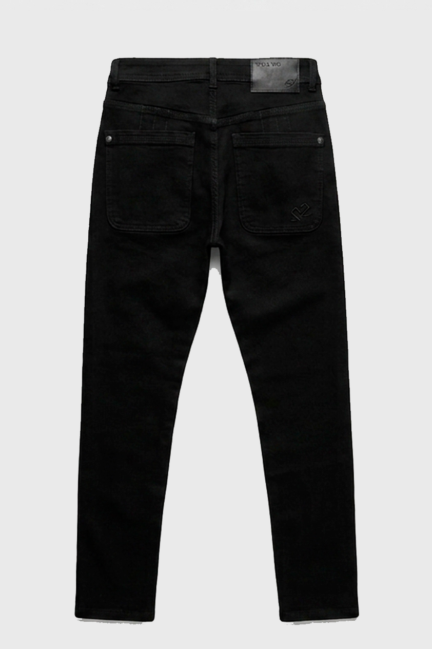 Skinny Jean Negro con Realce