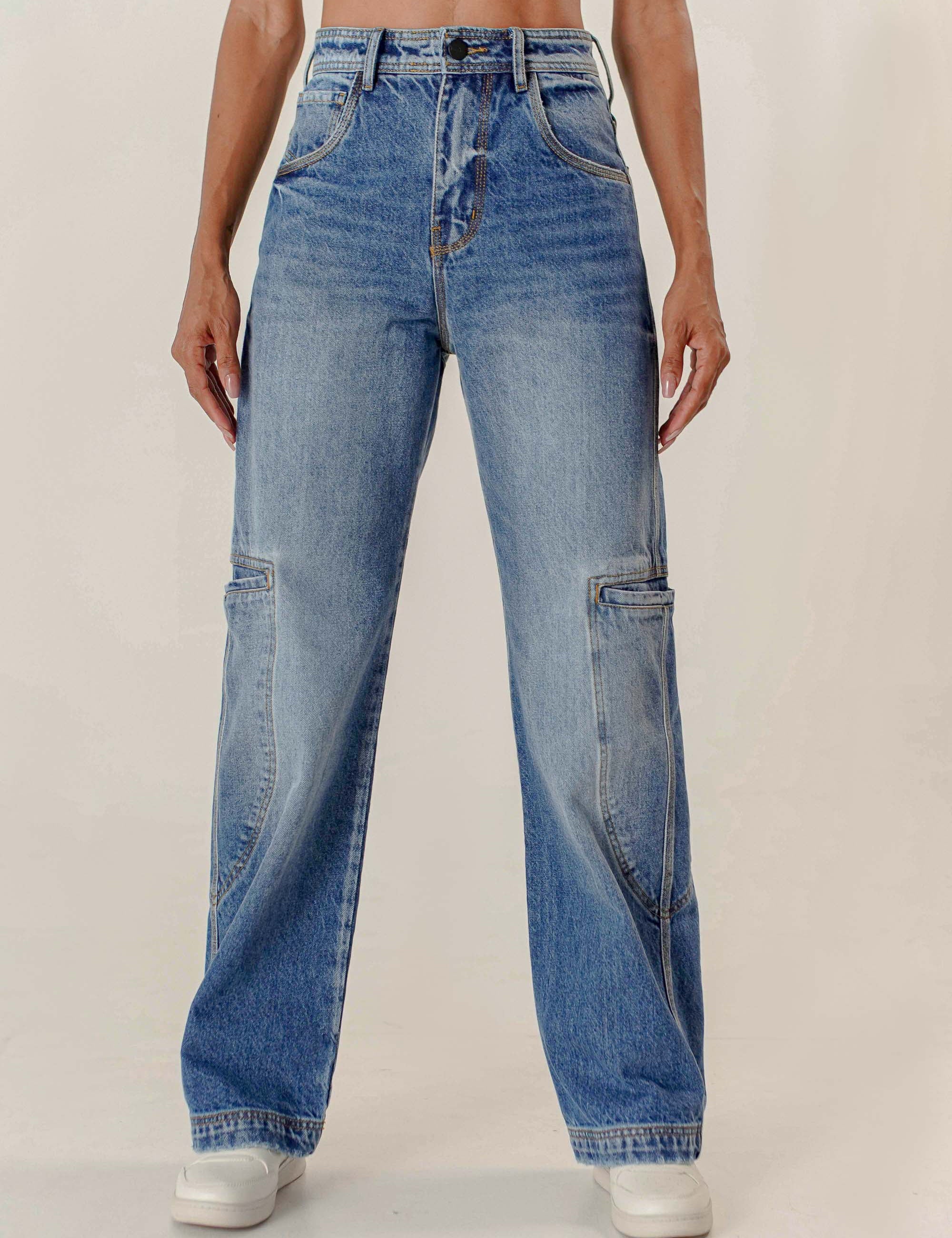 Jean Baggy Bolsillos Laterales Unisex Two&Two