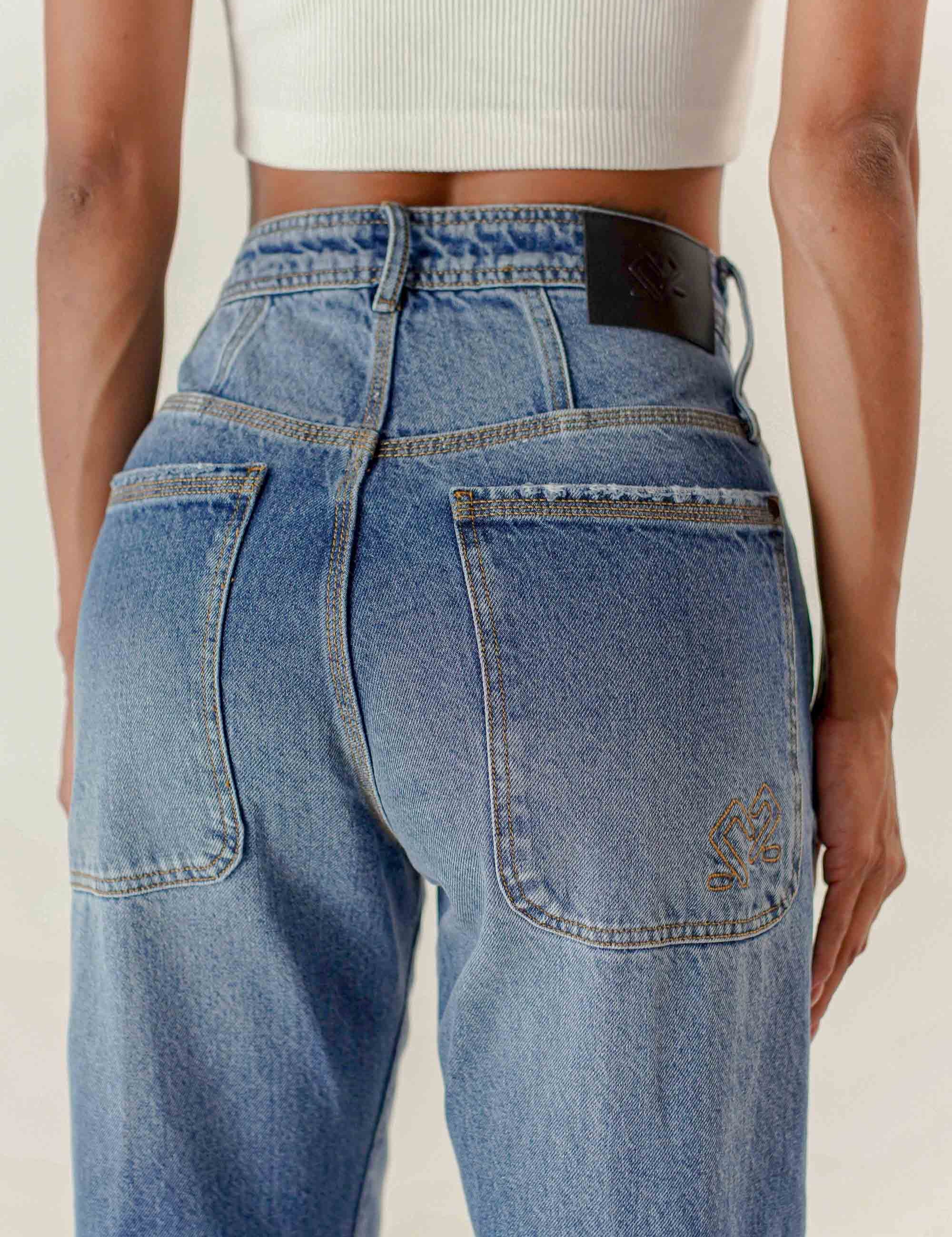 Jean Baggy Bolsillos Laterales Unisex Two&Two