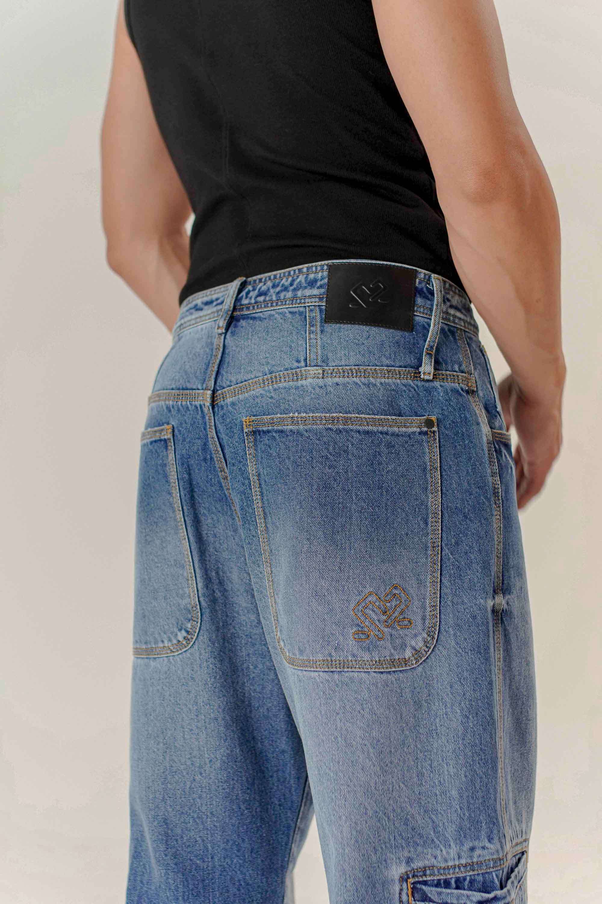 Jean Baggy Bolsillos Laterales Unisex Two&Two