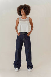 Jean Baggy Bolsillos Laterales Unisex Two&Two