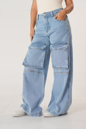 Jean Cargo Wide Leg Dama