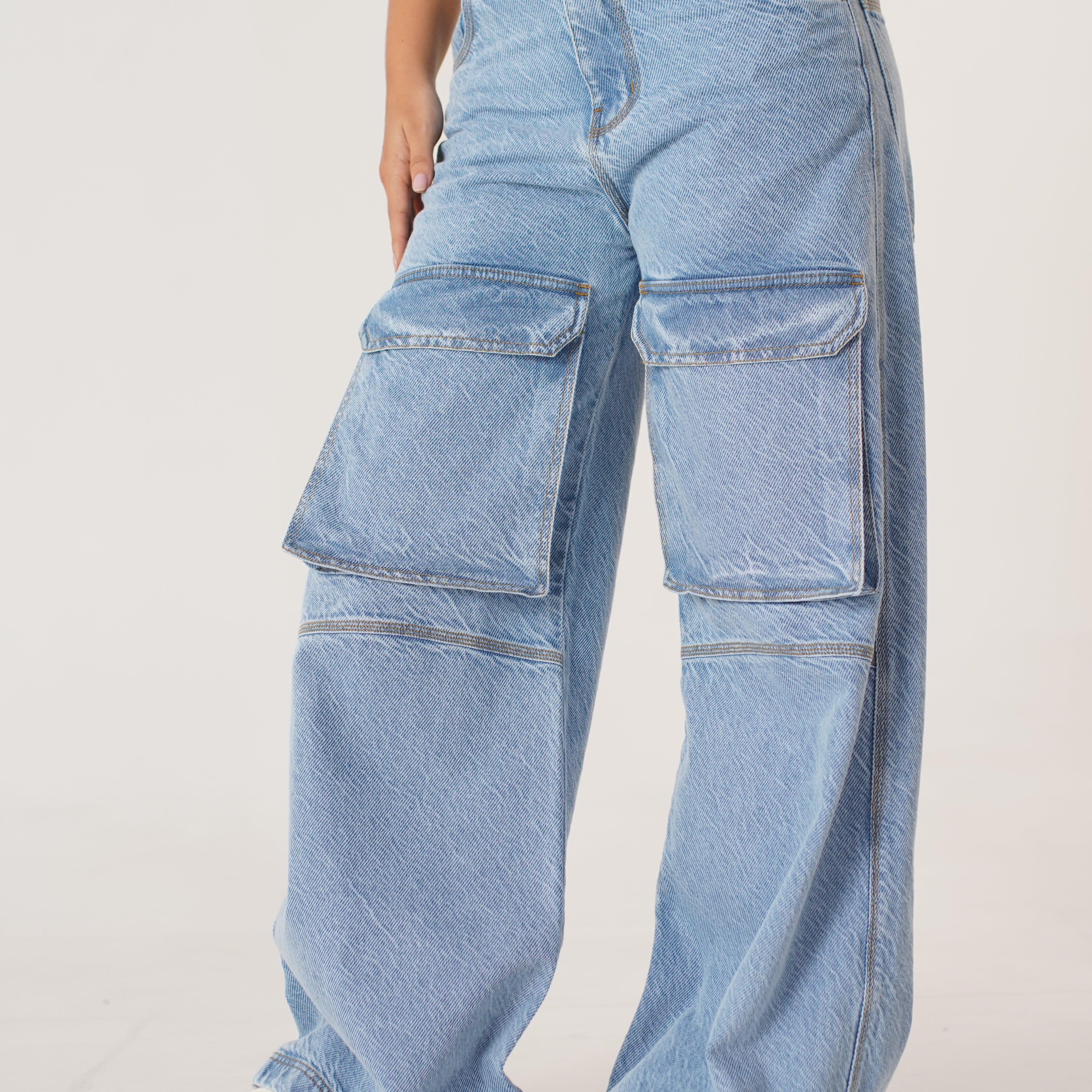 Jean Cargo Wide Leg Dama