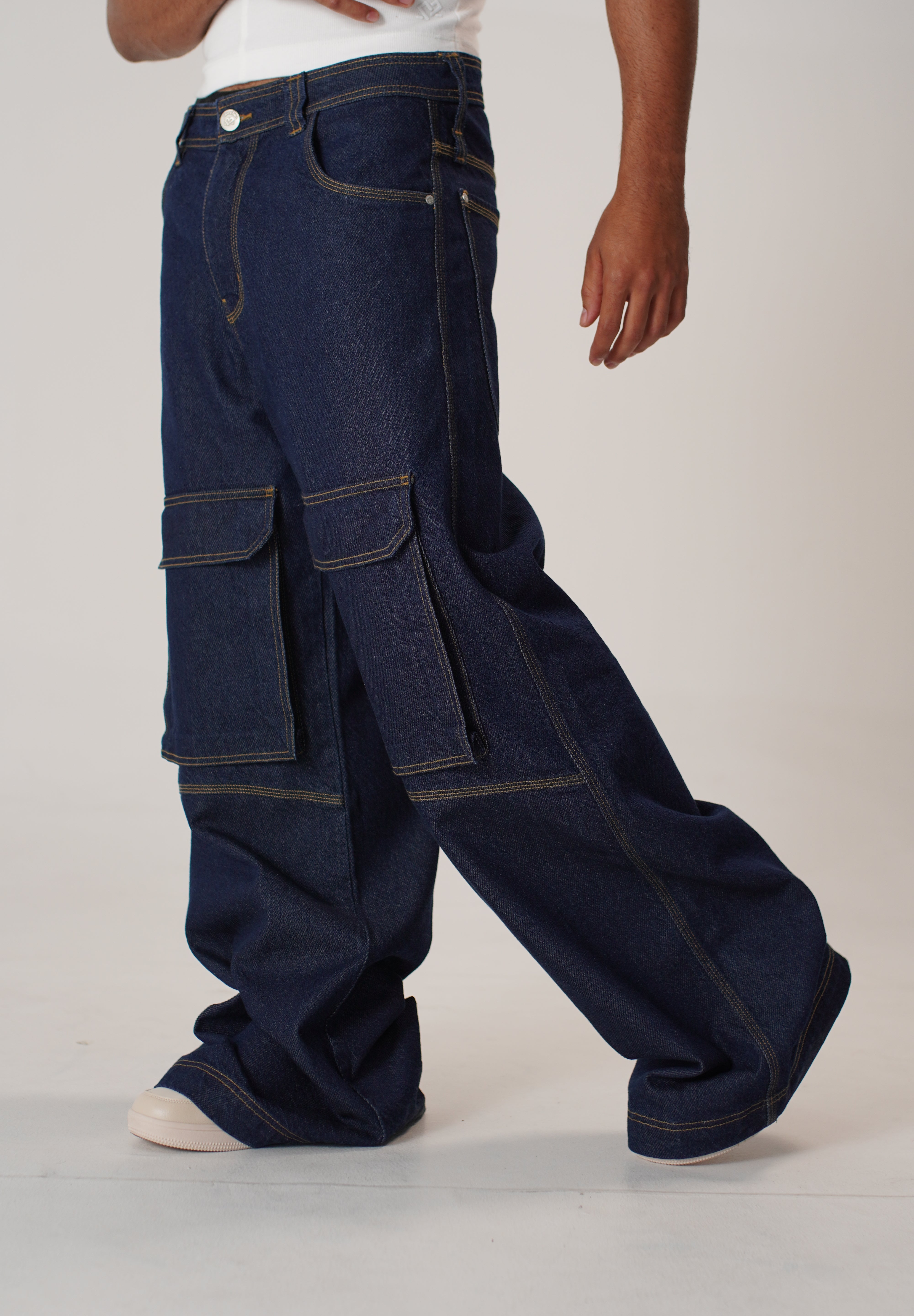 Jean Cargo Wide Leg Hombre Two&Two