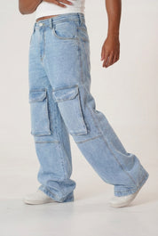 Jean Cargo Wide Leg Hombre Two&Two