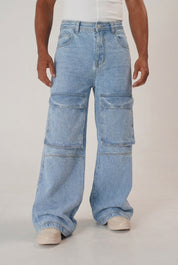 Jean Cargo Wide Leg Hombre Two&Two