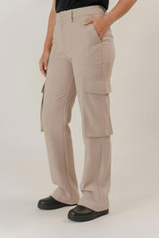 Pantalón Cargo Tela Clásica Regular Dama