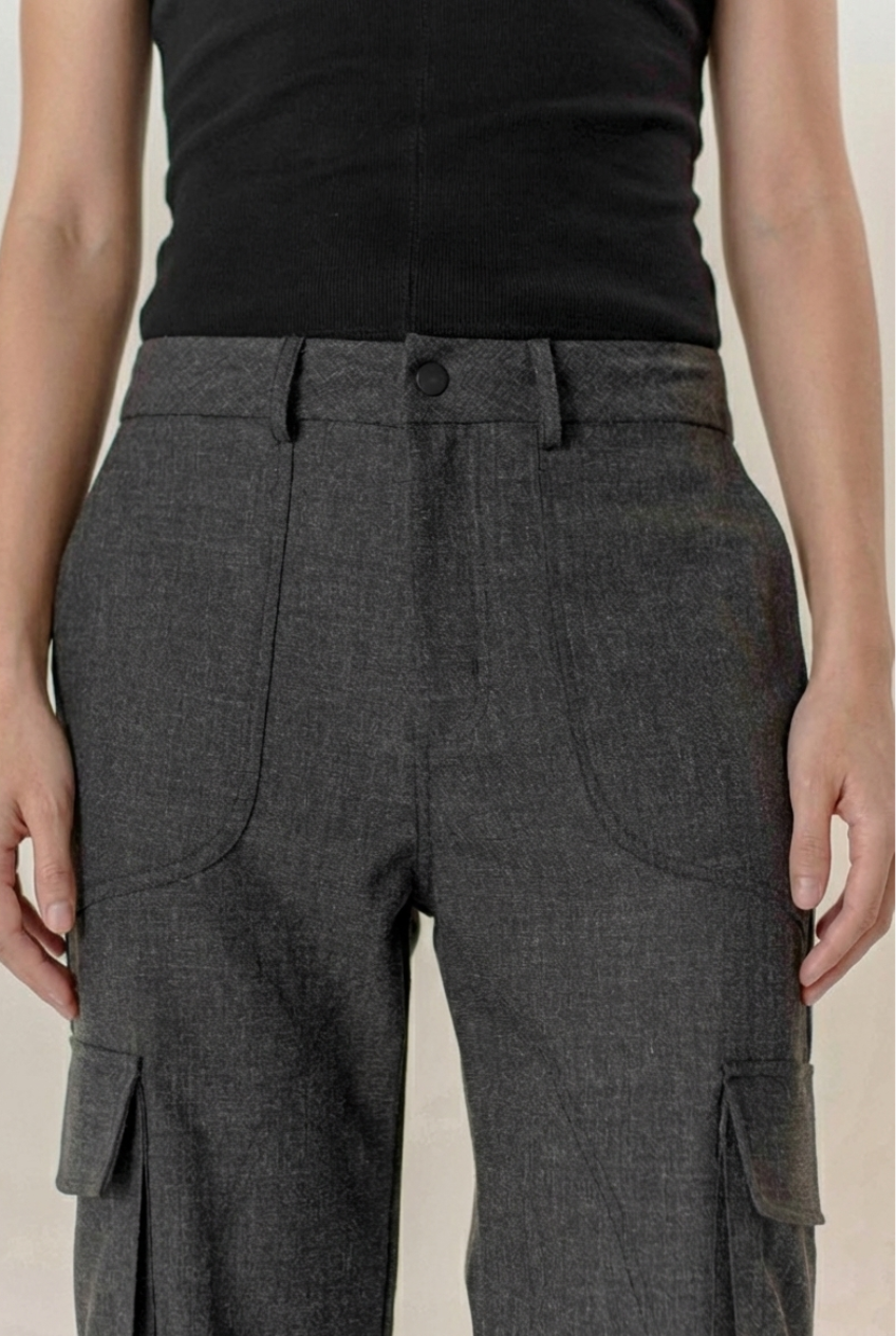 Pantalón Cargo Tela Clásica Regular Dama