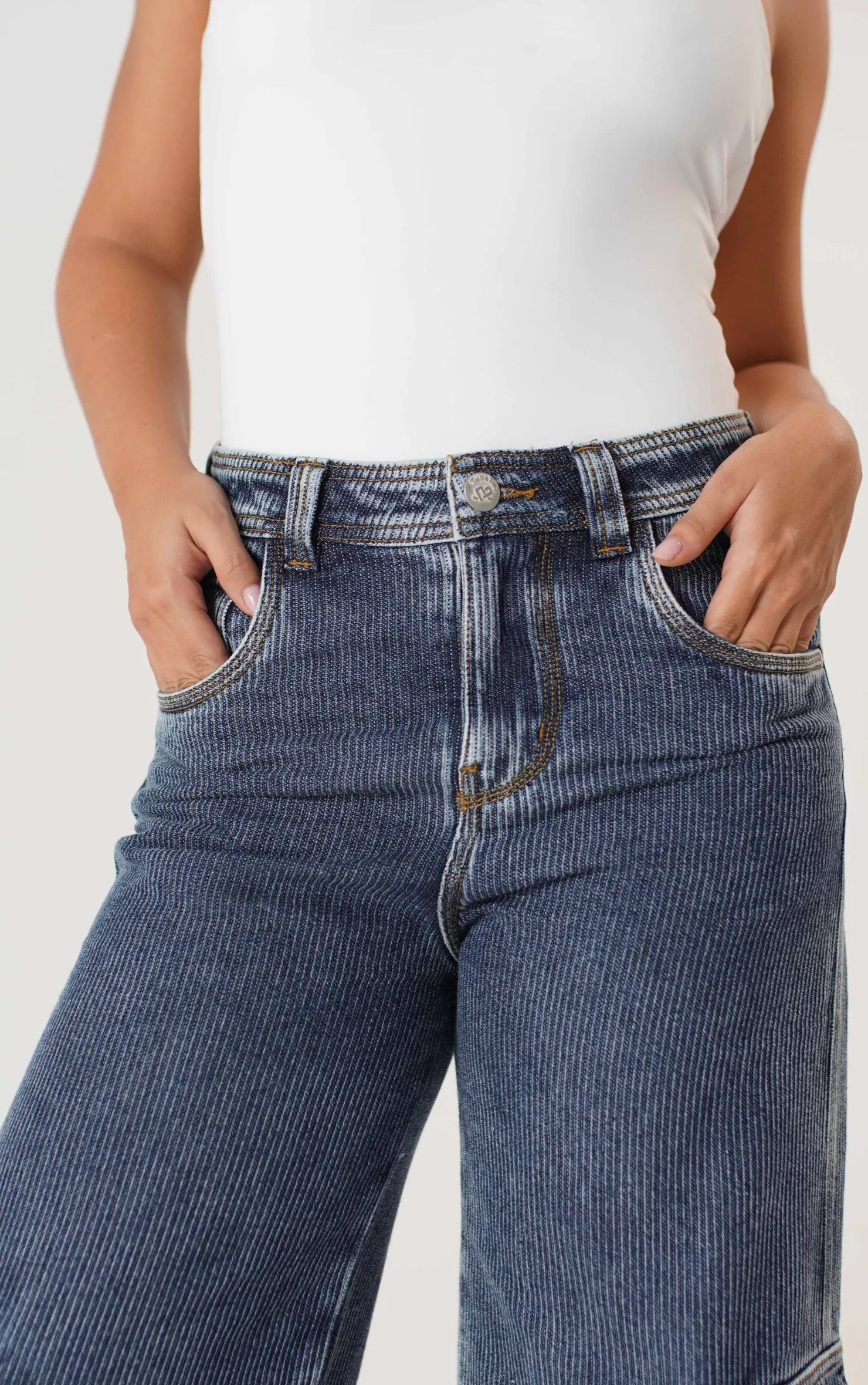 RIBBED CARGO JEAN WIDE LEG UNISEX