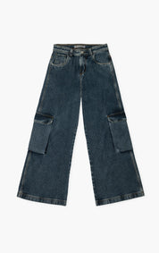 RIBBED CARGO JEAN WIDE LEG UNISEX