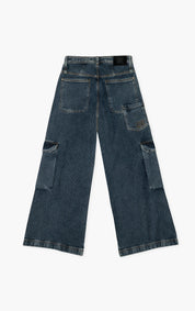 RIBBED CARGO JEAN WIDE LEG UNISEX