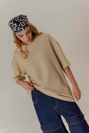 Texture T-shirt Oversized Dama