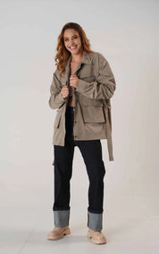 Chaqueta Cinturon Regular Dama