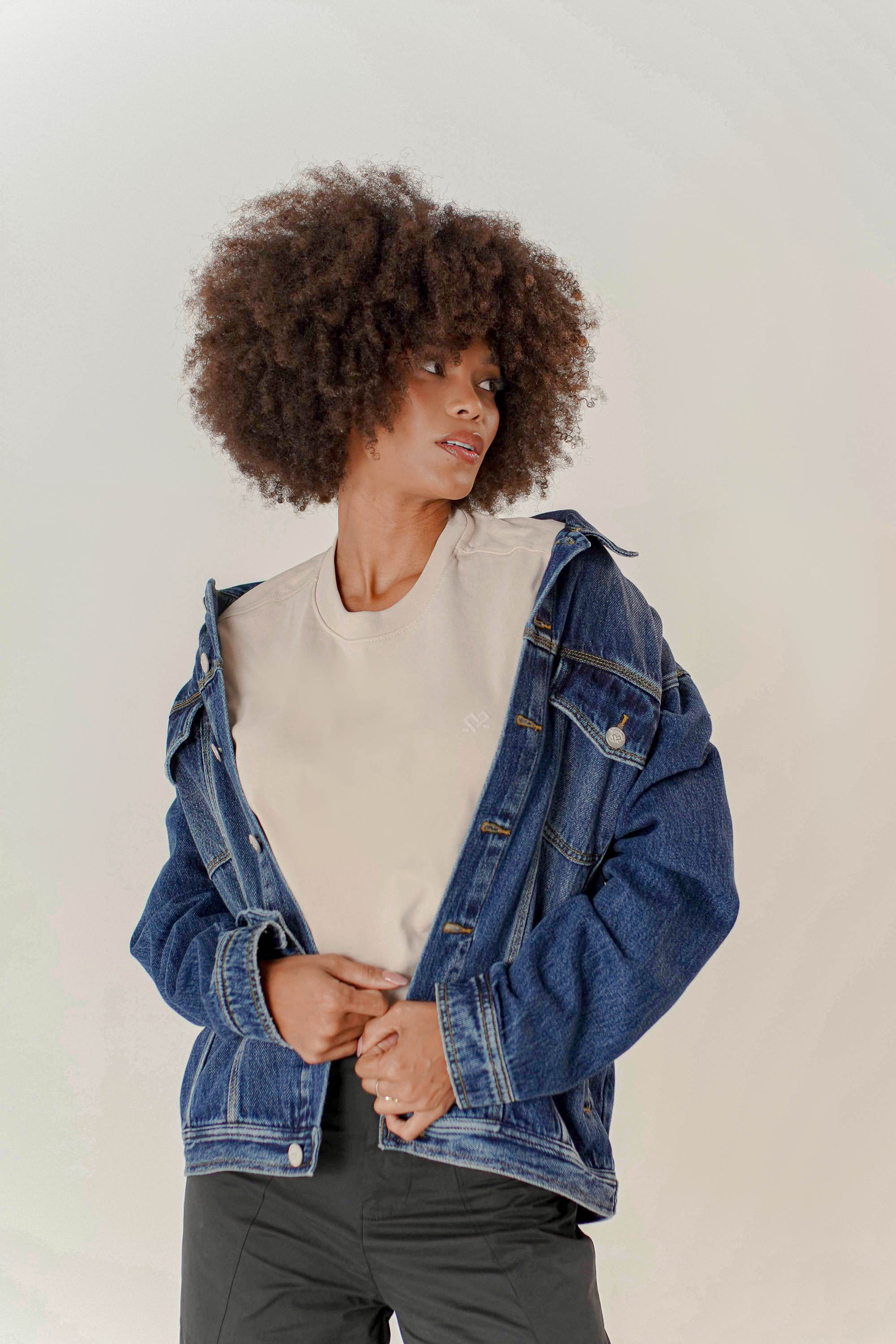 Chaqueta Denim Oversized Dama