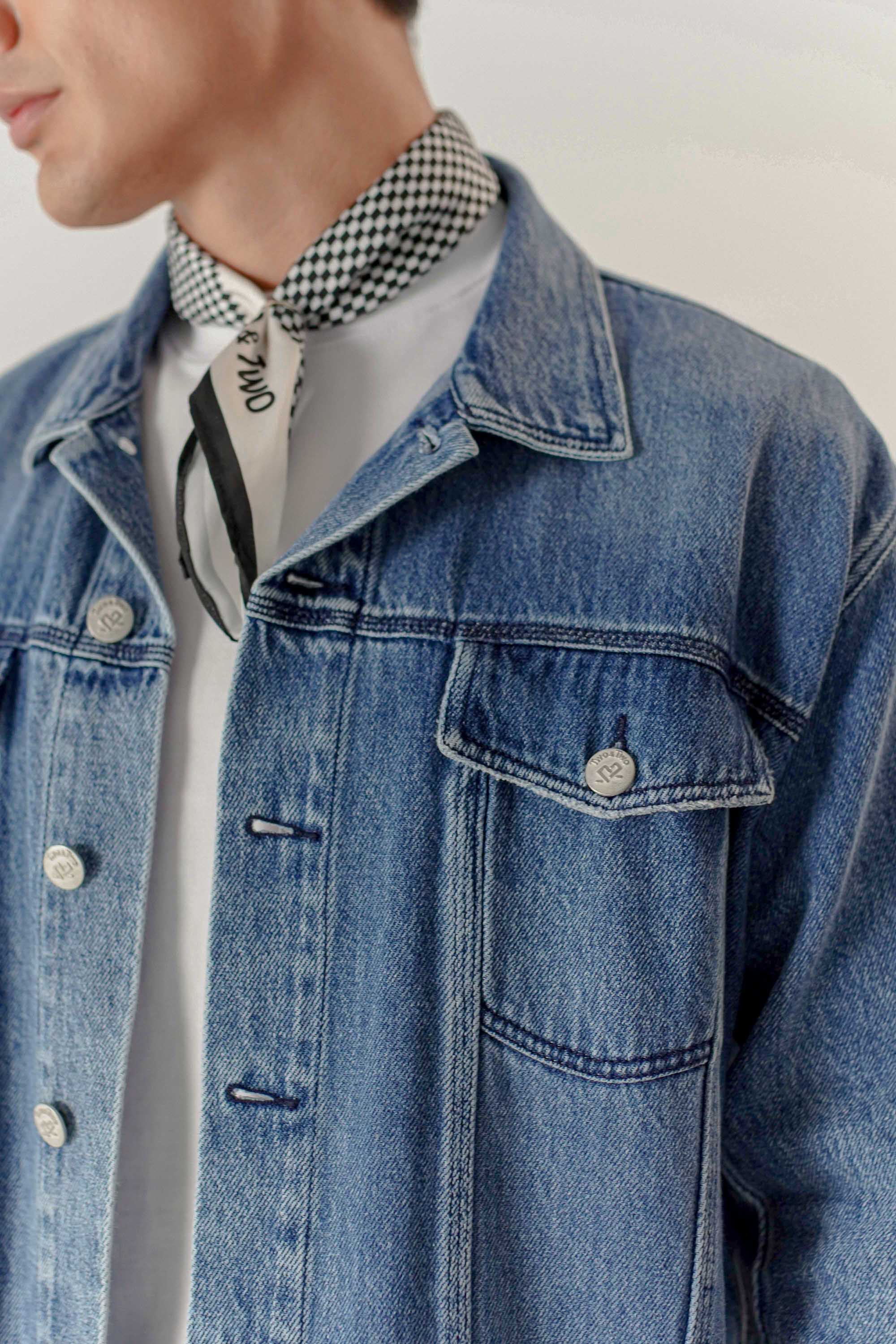 Chaqueta Denim Oversized Hombre