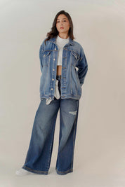 Chaqueta Denim Oversized Dama