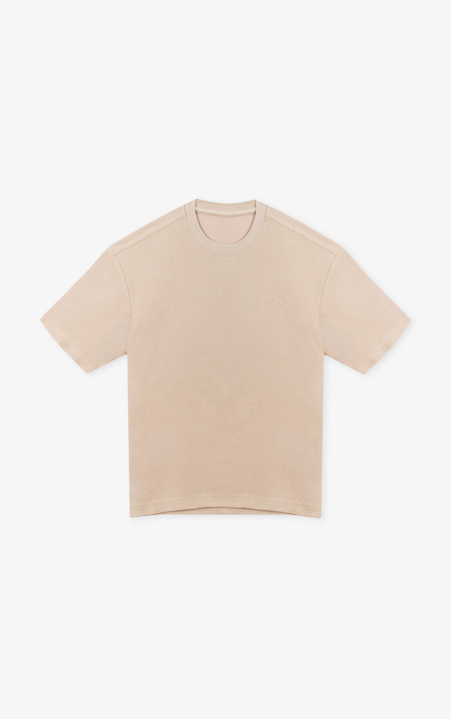 TEXTURE T-SHIRT OVERSIZE UNISEX KHAKI