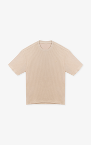 TEXTURE T-SHIRT OVERSIZE UNISEX KHAKI