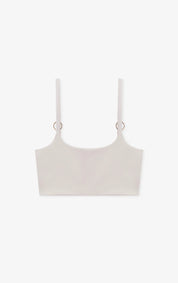 TOP CORTO CON ARGOLLA SLIM FIT DAMA BEIGE