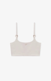 TOP CORTO CON ARGOLLA SLIM FIT DAMA BEIGE