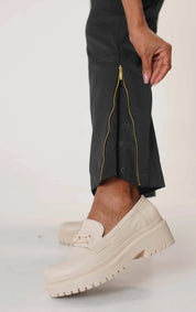 TRIANGLE CARGO PANTS NEGRO WIDE LEG DAMA TWO&TWO