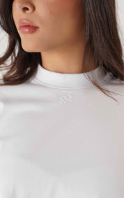 TSHIRT CROP TOP BLANCO OVERSIZE DAMA
