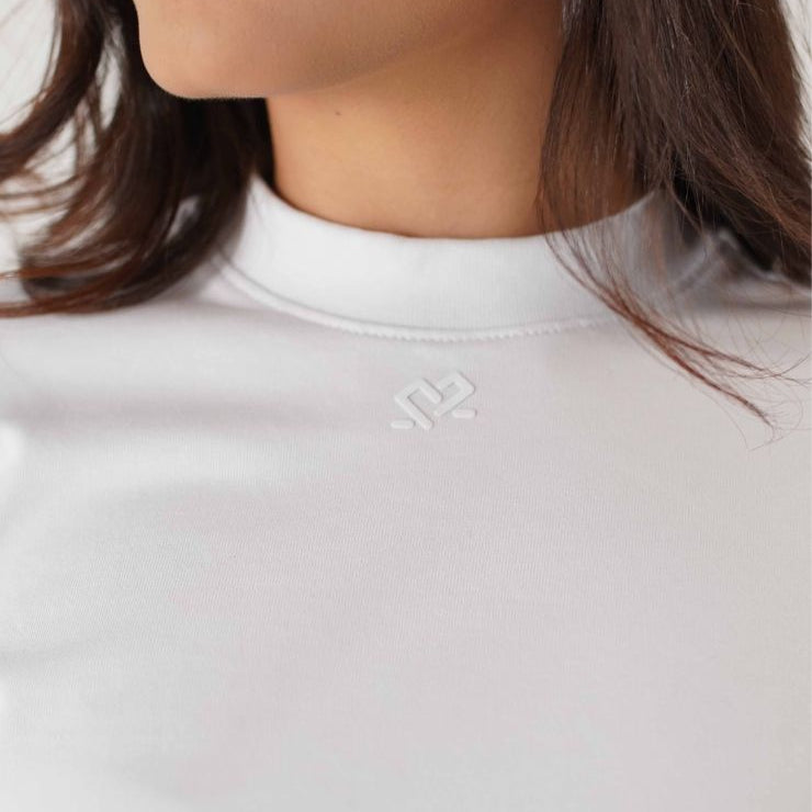 TSHIRT CROP TOP BLANCO OVERSIZE DAMA