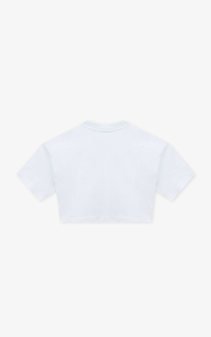 TSHIRT CROP TOP BLANCO OVERSIZE DAMA