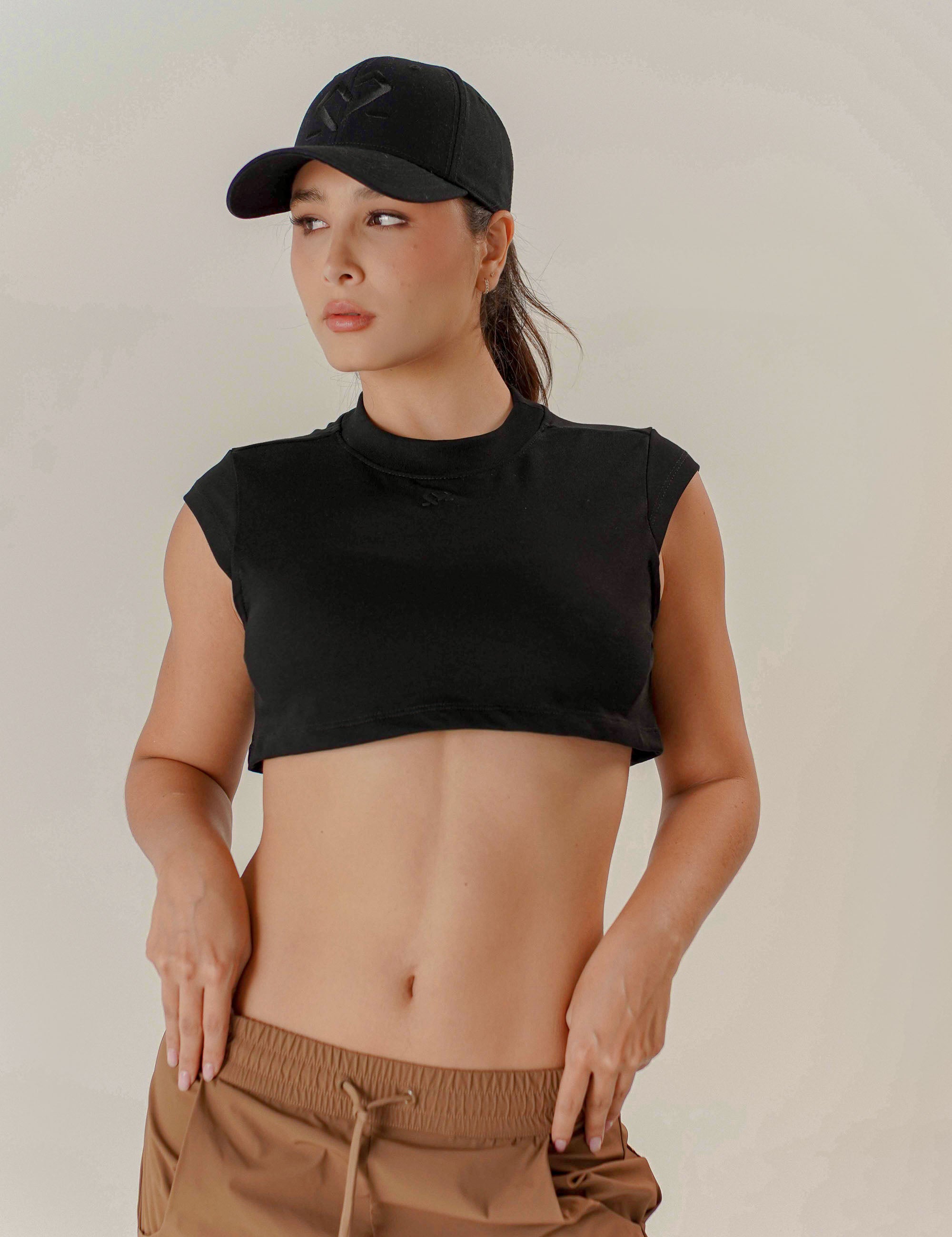 TSHIRT SUPER CROP TOP SLIM FIT DAMA