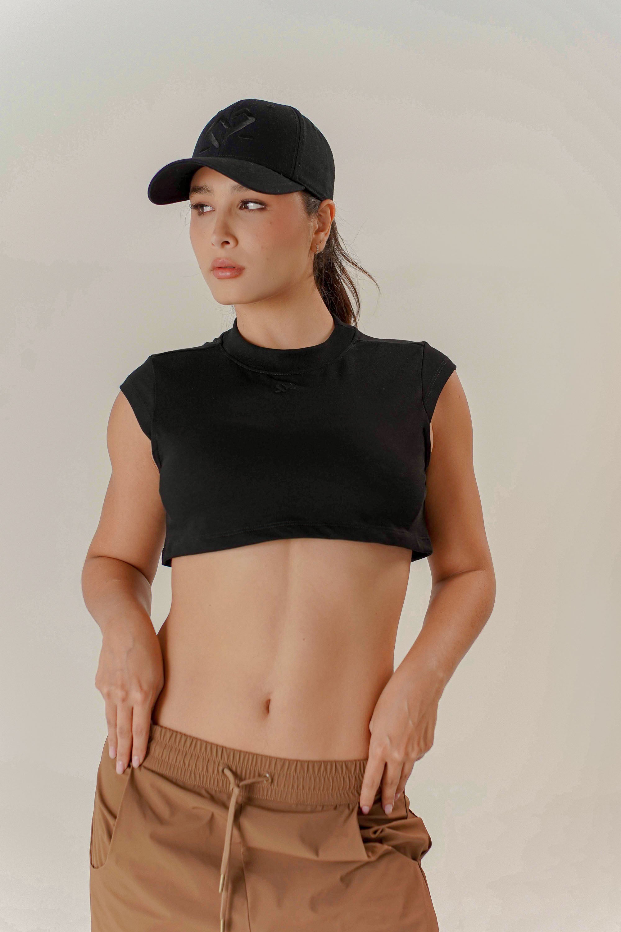 TSHIRT SUPER CROP TOP SLIM FIT DAMA