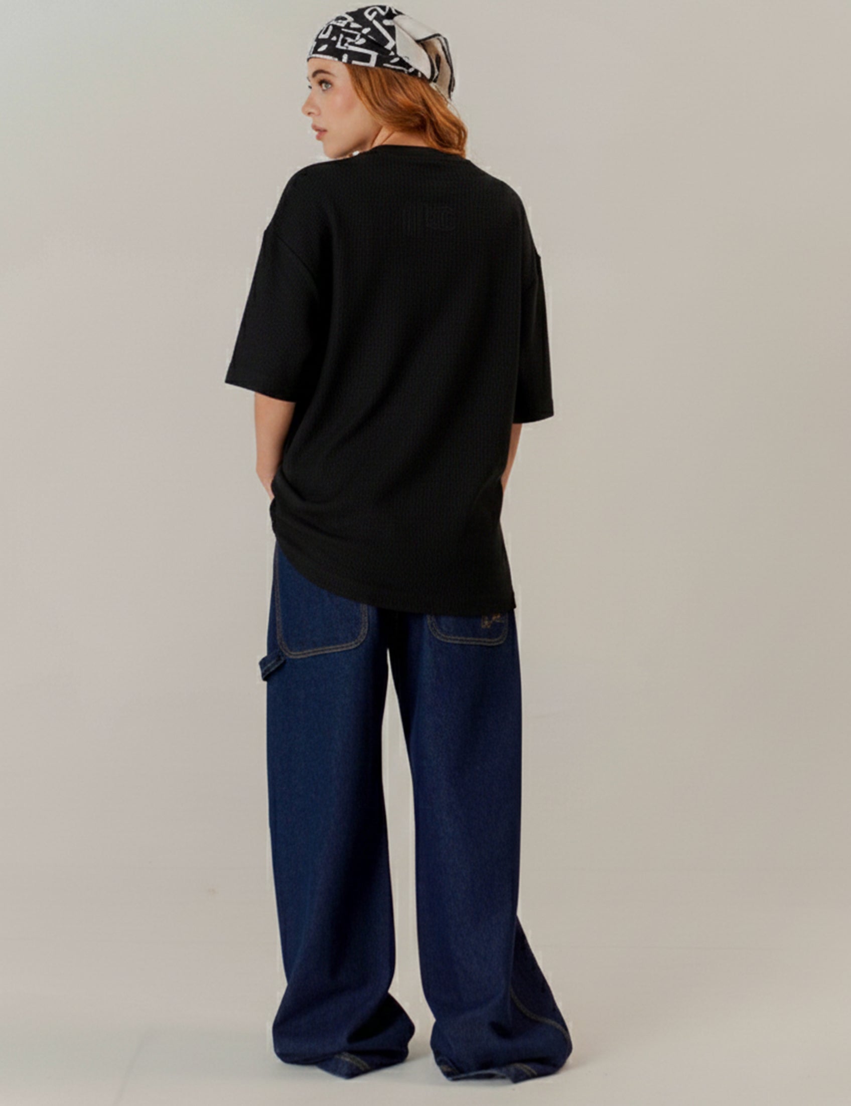 Texture T-shirt Oversized Dama Two&Two