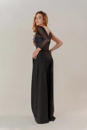 WIDE FLOW PANTS NEGRO SUPER WIDE LEG DAMA TWO&TWO