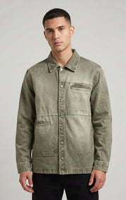 camichaqueta denim verde two&two